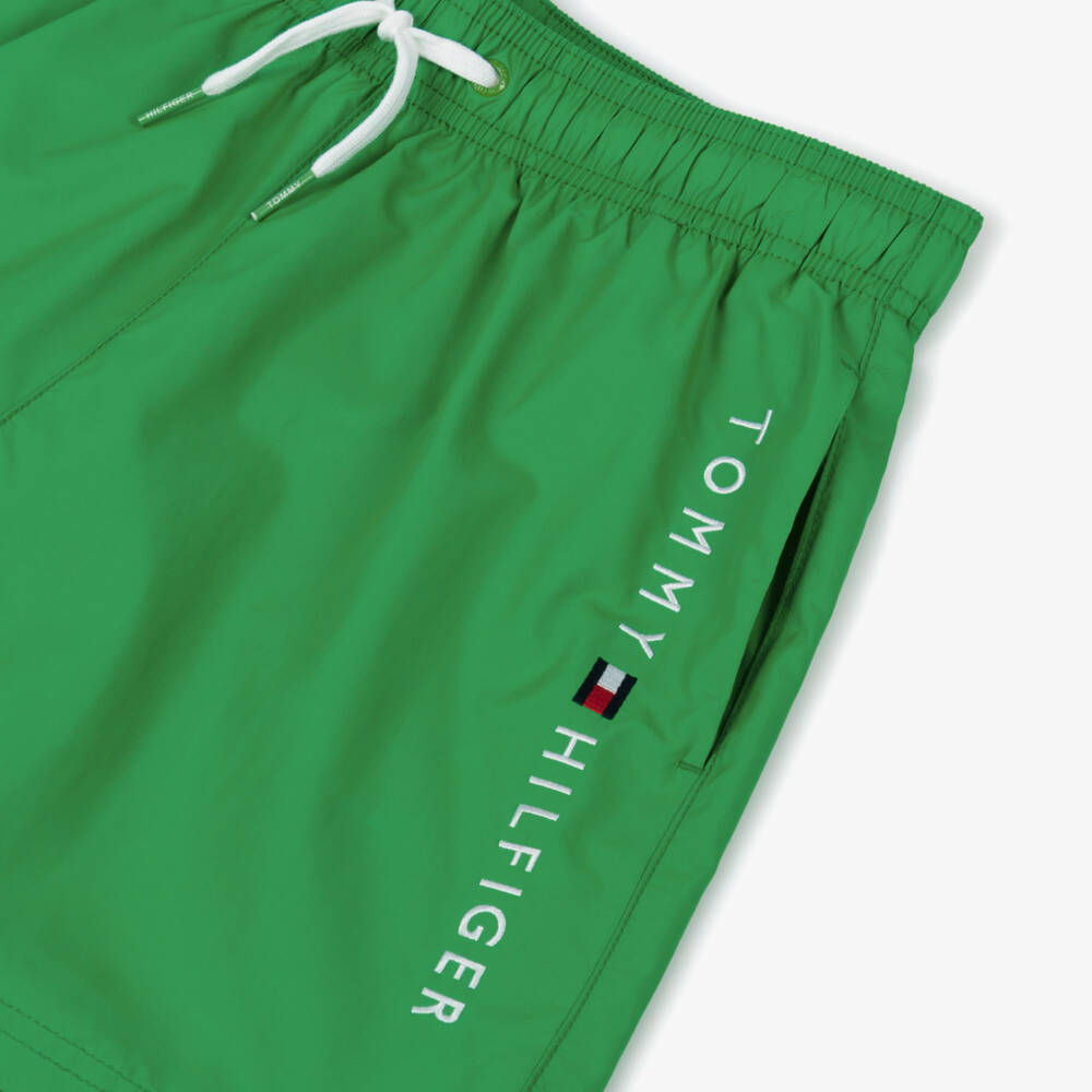 Tommy Hilfiger-Boys Emerald Logo Swim Trunks | Childrensalon Outlet