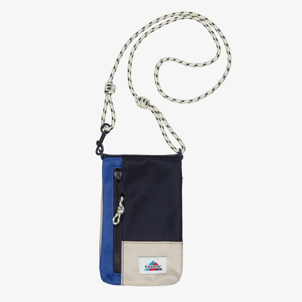 Tommy Hilfiger-Boys & Girls Blue Colourblock Crossbody Phone Pouch | Childrensalon Outlet