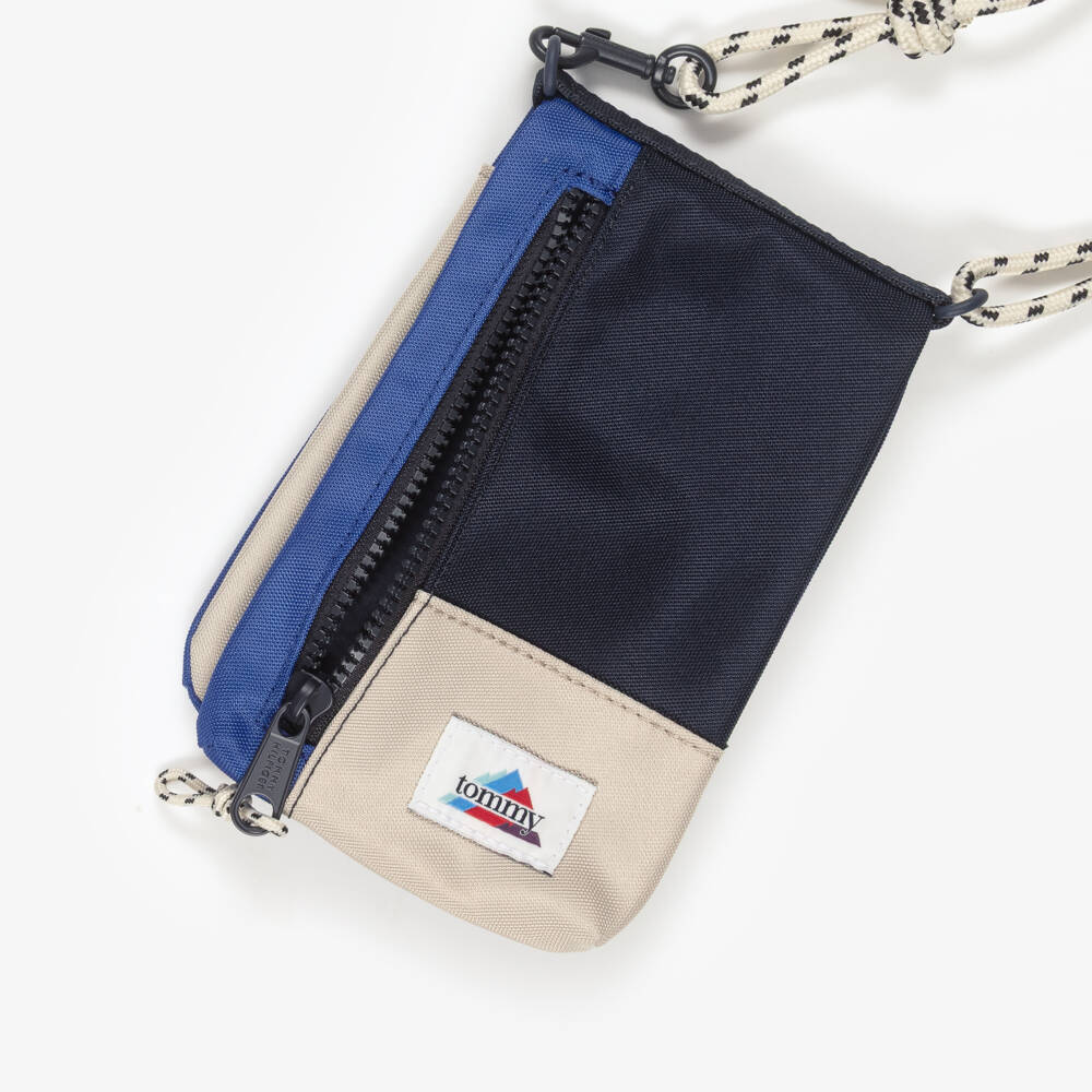 Tommy Hilfiger-Boys & Girls Blue Colourblock Crossbody Phone Pouch | Childrensalon Outlet
