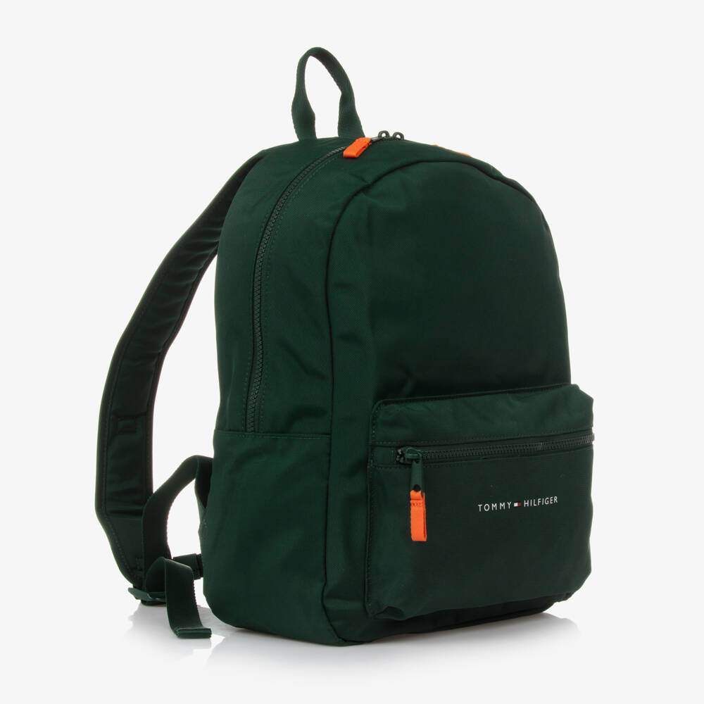 Tommy Hilfiger-حقيبة ظهر كانفاس لون اخضر داكن (37 سم) | Childrensalon Outlet