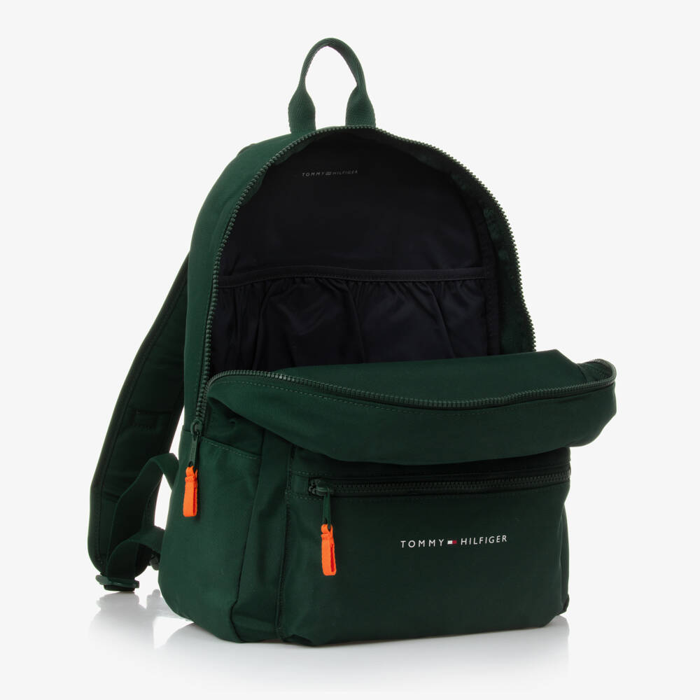 Tommy Hilfiger-حقيبة ظهر كانفاس لون اخضر داكن (37 سم) | Childrensalon Outlet