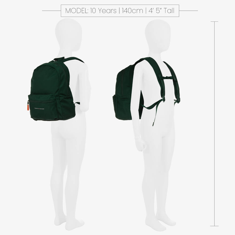 Tommy Hilfiger-حقيبة ظهر كانفاس لون اخضر داكن (37 سم) | Childrensalon Outlet