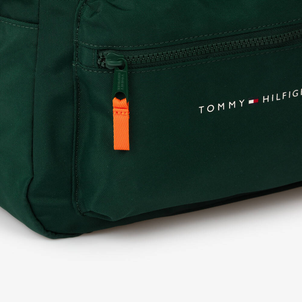 Tommy Hilfiger-حقيبة ظهر كانفاس لون اخضر داكن (37 سم) | Childrensalon Outlet