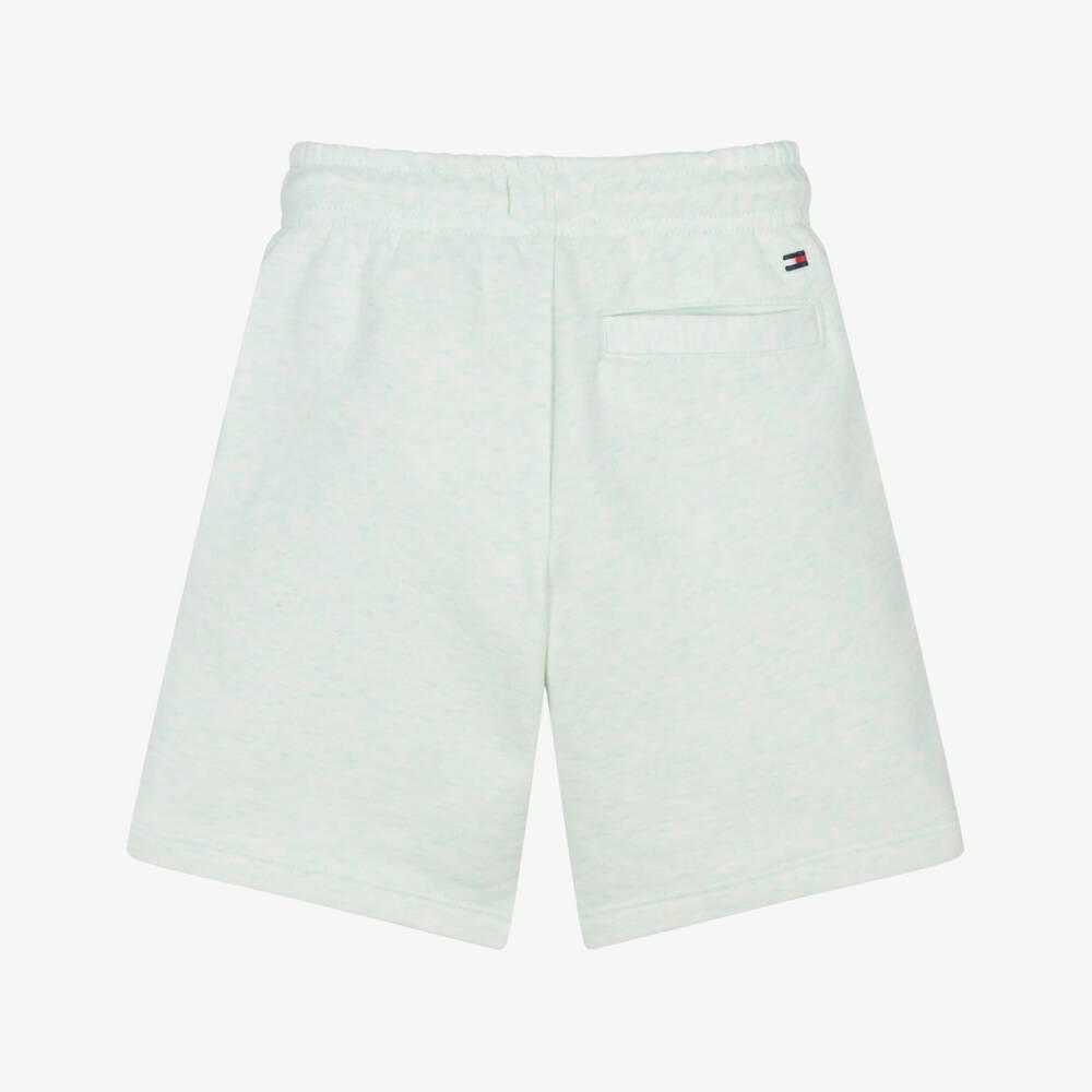 Tommy Hilfiger-Boys Green Marled Logo Shorts | Childrensalon Outlet