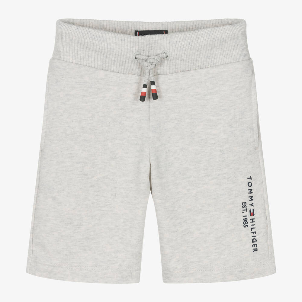 Tommy Hilfiger-Boys Grey Cotton Jersey Shorts | Childrensalon Outlet