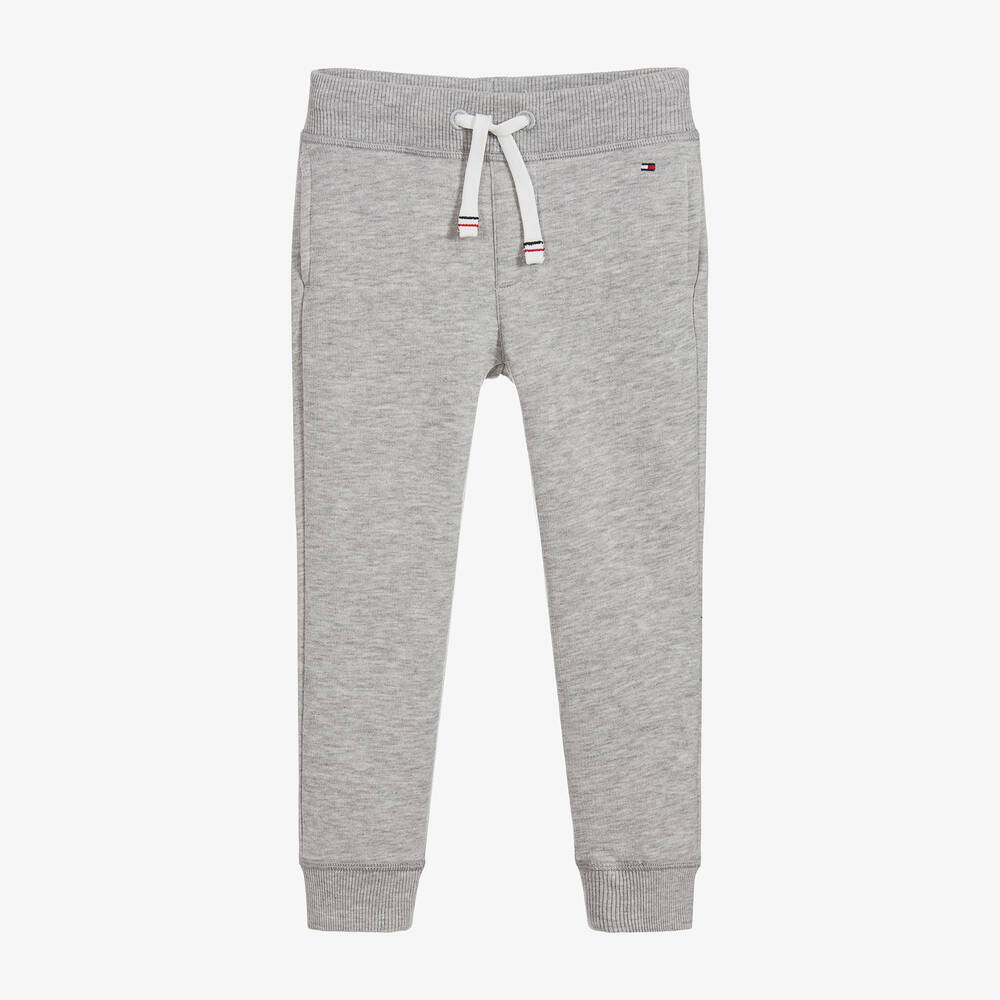 Tommy Hilfiger - Boys Grey Cotton Joggers | Childrensalon