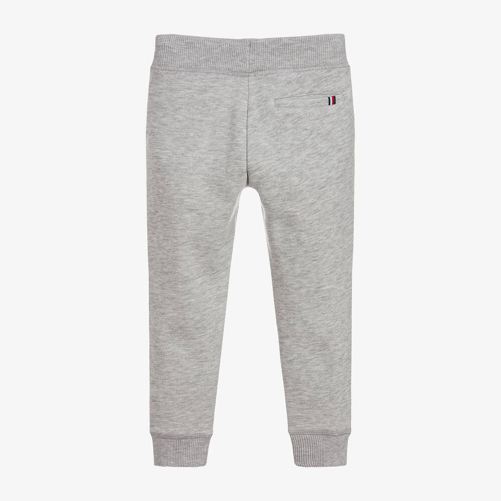 Tommy Hilfiger Boys Grey Cotton Joggers Childrensalon Outlet
