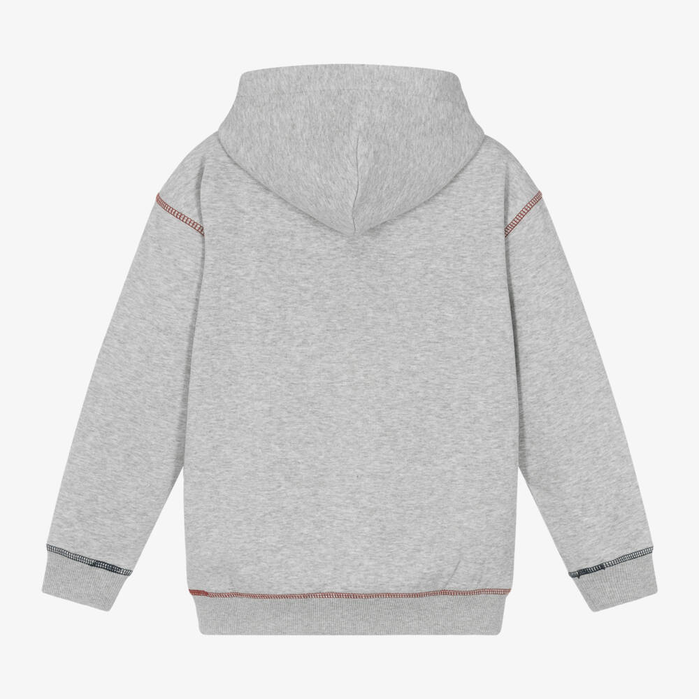 Tommy Hilfiger-Boys Grey Hoodie with Contrast Stitch | Childrensalon Outlet