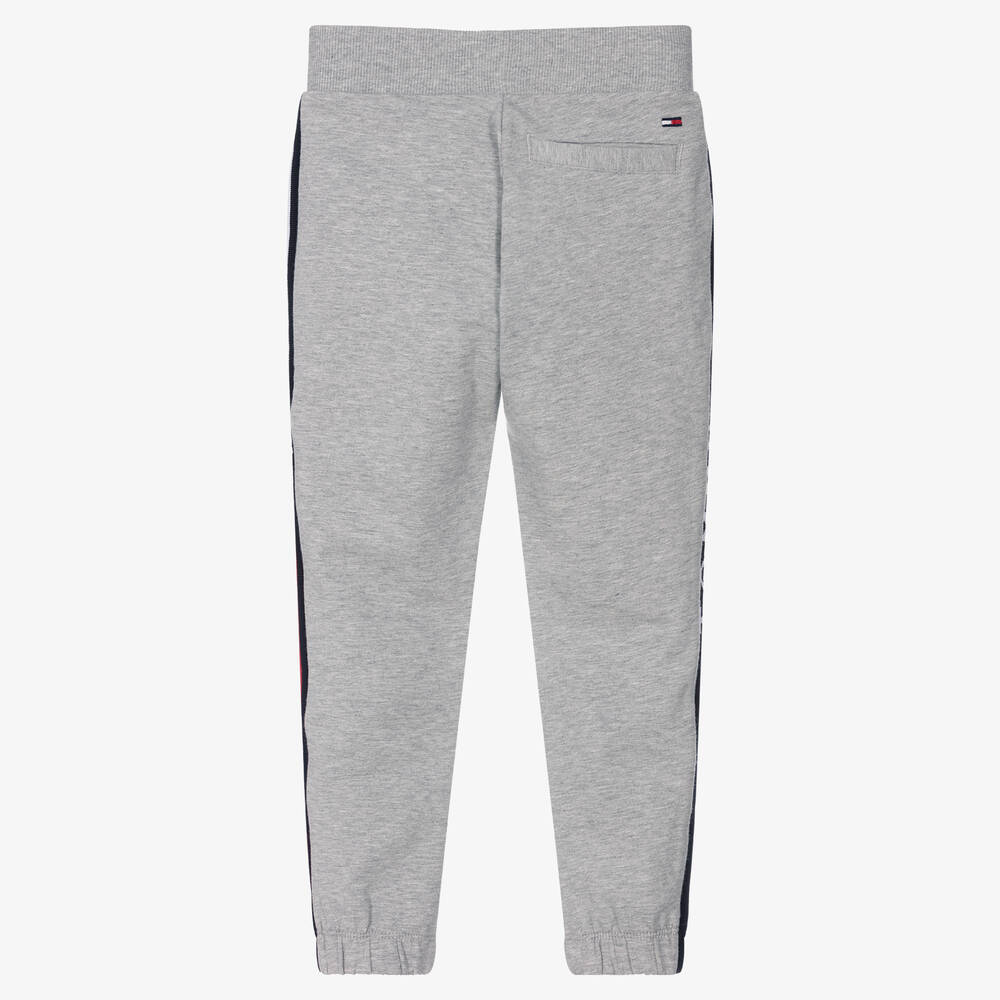 Tommy Hilfiger-جوغرز قطن عضوي جيرسي لون رمادي للأولاد | Childrensalon Outlet