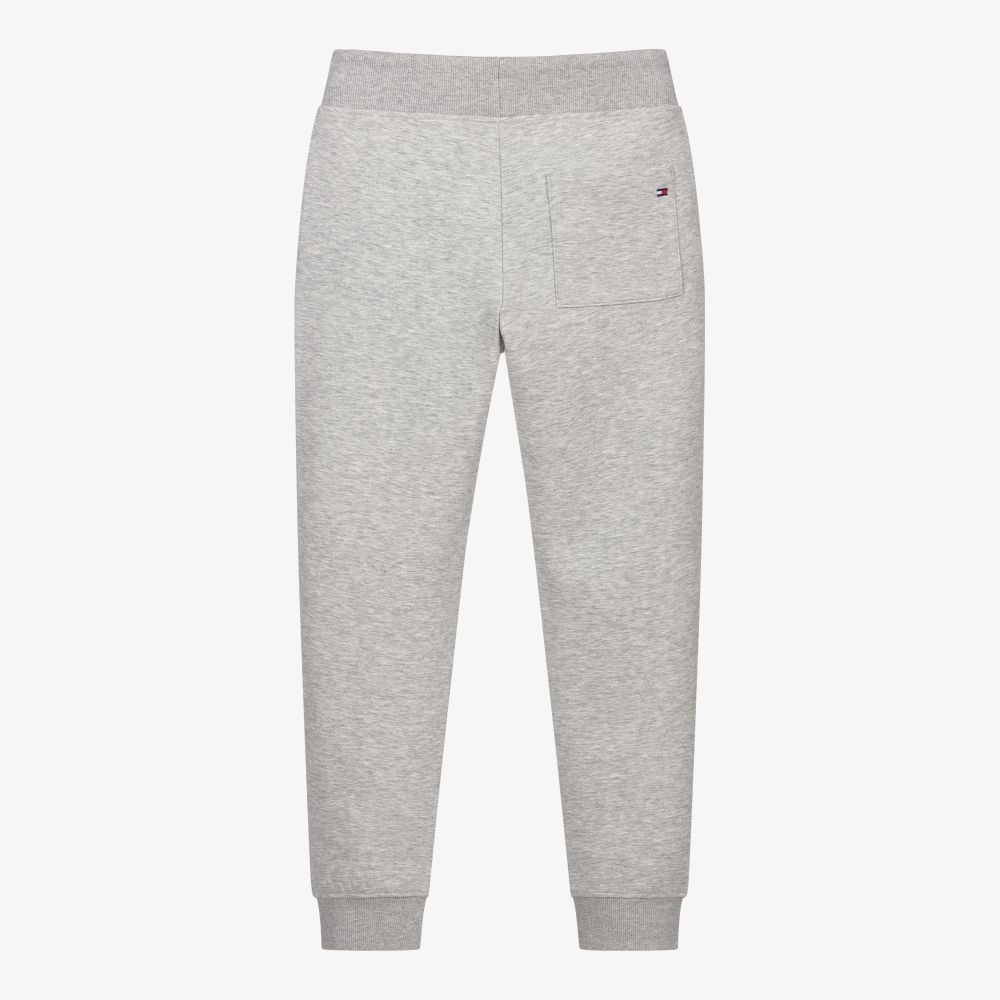 Tommy Hilfiger-جوغرز قطن جيرسي لون رمادي باهت للأولاد | Childrensalon Outlet