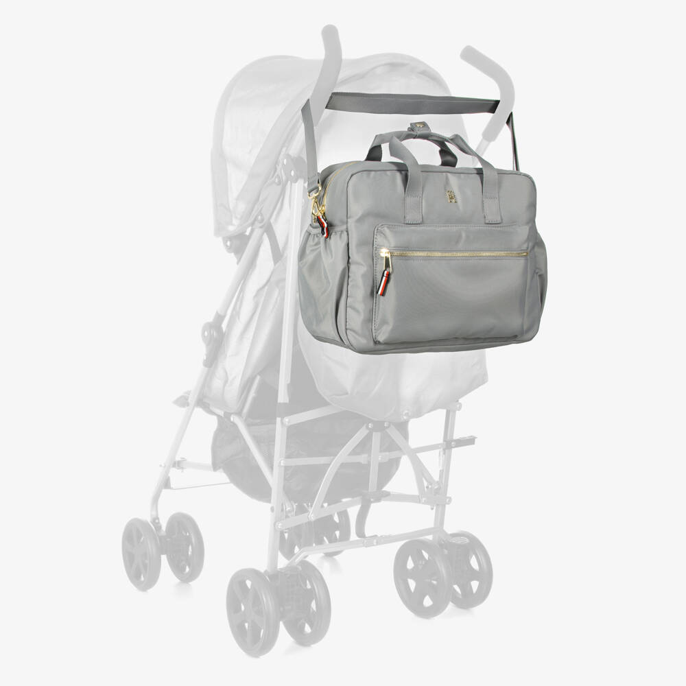 Tommy Hilfiger-Boys Grey Monogram Diaper Bag | Childrensalon Outlet