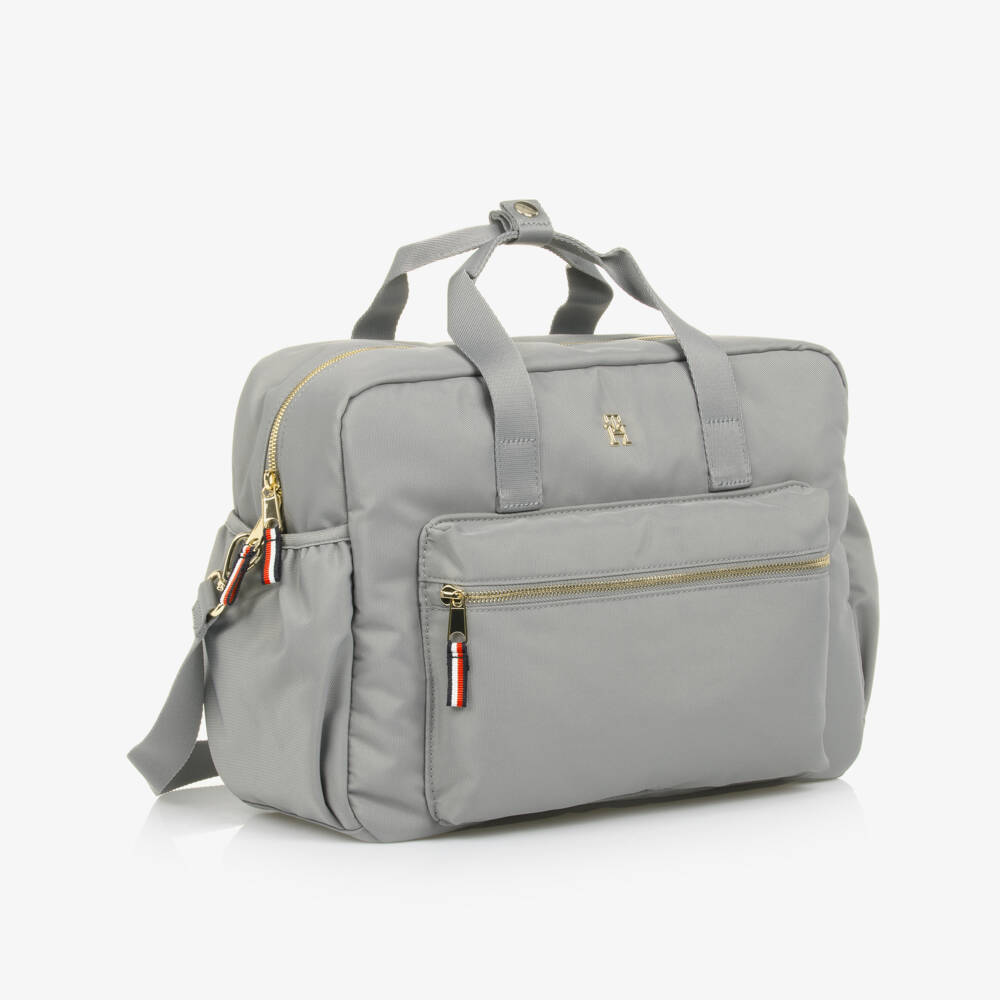 Tommy Hilfiger-Boys Grey Monogram Diaper Bag | Childrensalon Outlet