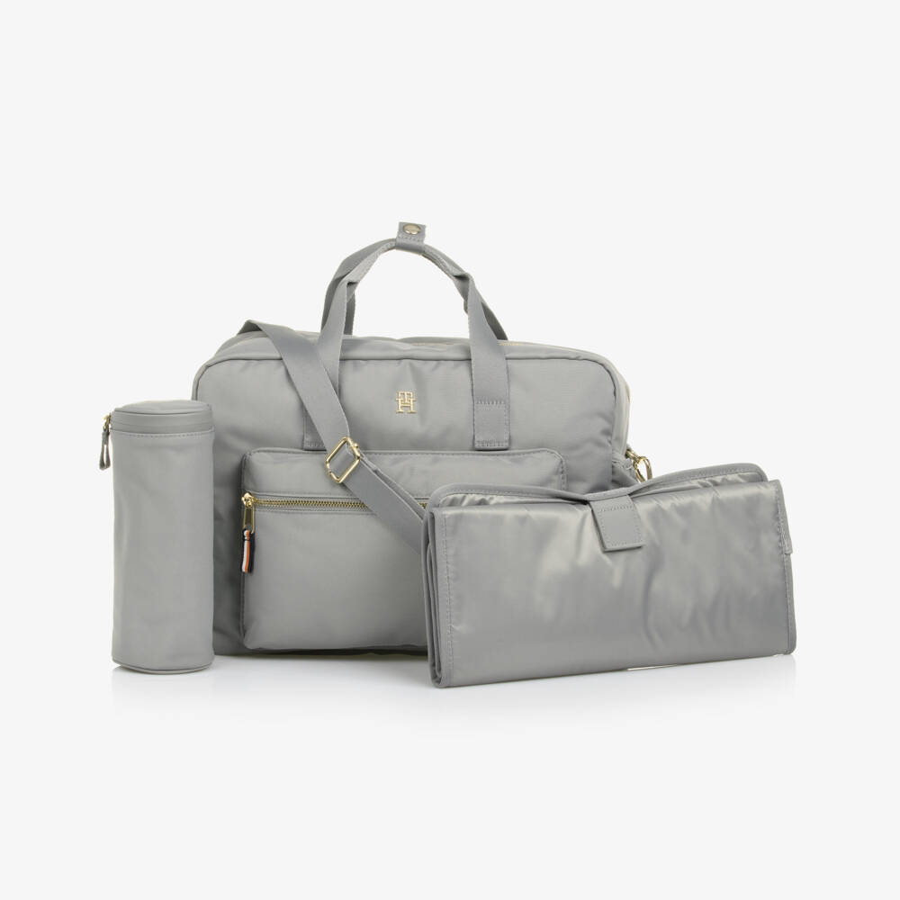 Tommy Hilfiger-Boys Grey Monogram Diaper Bag | Childrensalon Outlet