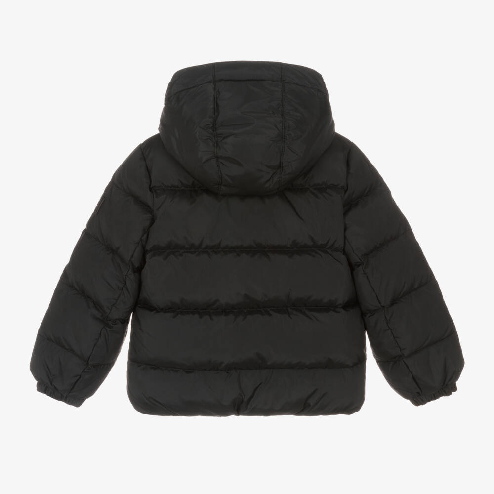 Tommy Hilfiger-Boys Hooded Black Down Coat | Childrensalon Outlet