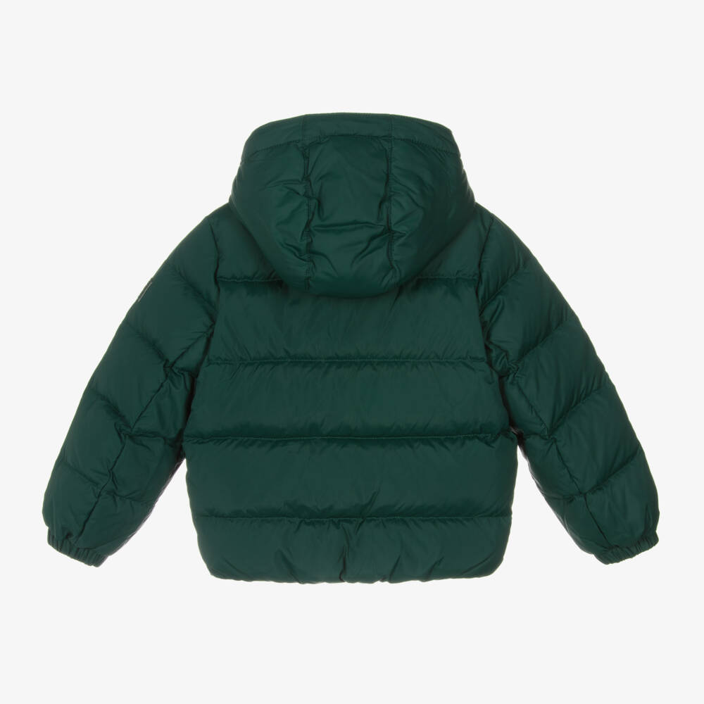 Tommy Hilfiger-Boys Hooded Green Puffer Jacket | Childrensalon Outlet