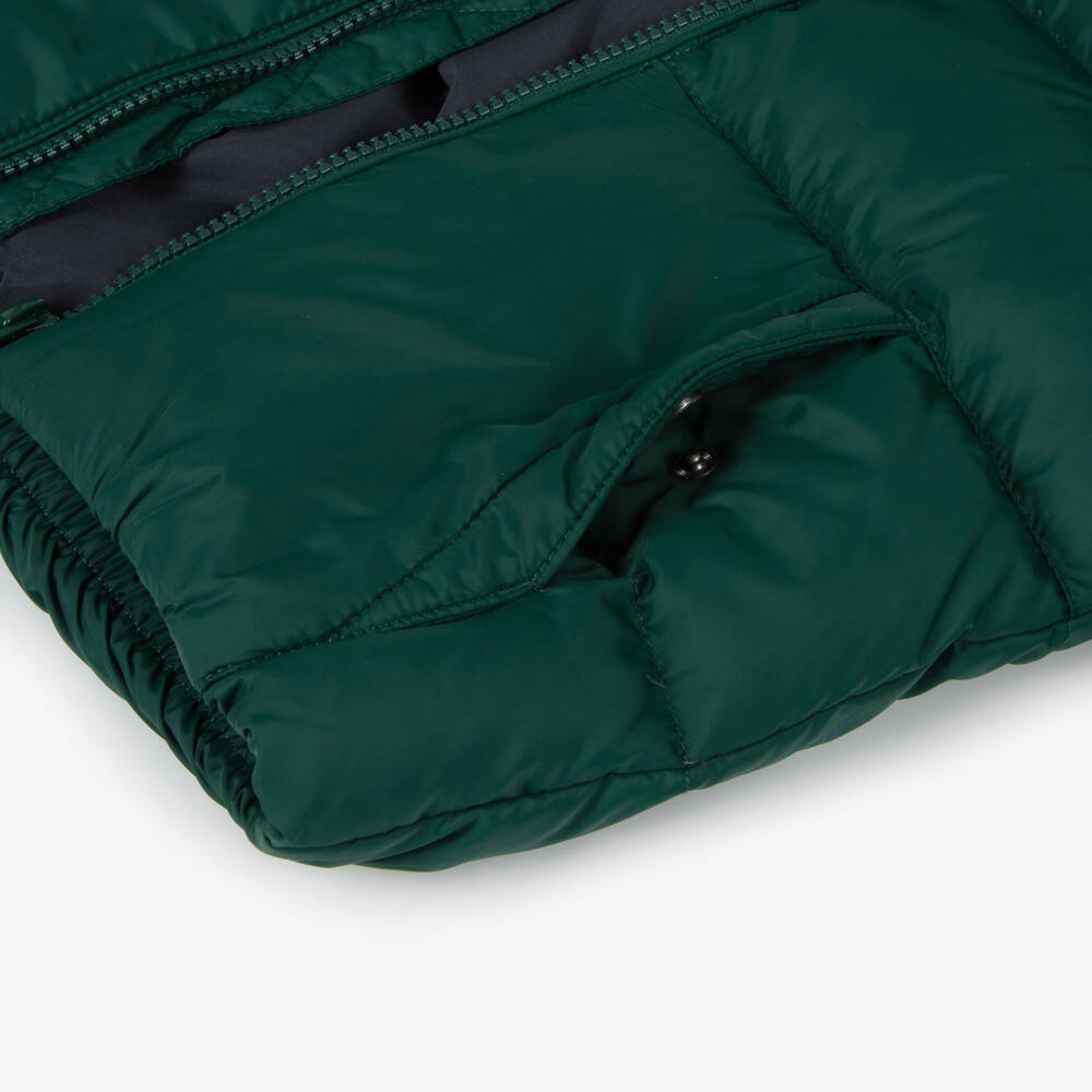 Tommy Hilfiger-Boys Hooded Green Puffer Jacket | Childrensalon Outlet