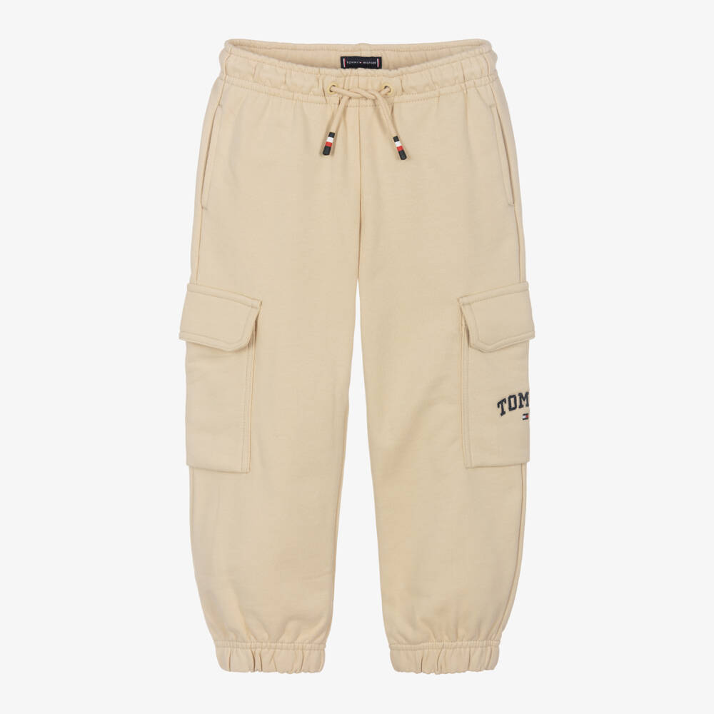 Tommy Hilfiger-Boys Ivory Cargo Trousers | Childrensalon Outlet