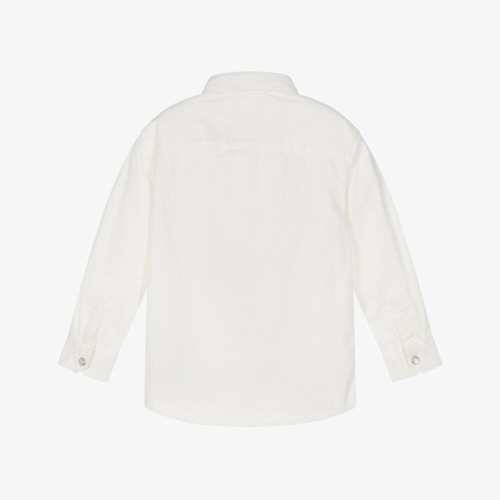Tommy Hilfiger-قميص دنيم قطني عاجي للأولاد | Childrensalon Outlet