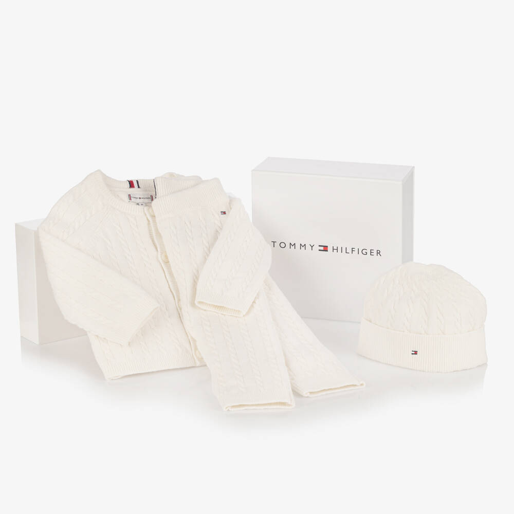 Tommy Hilfiger-Boys Ivory Knit Trousers Ensemble | Childrensalon Outlet