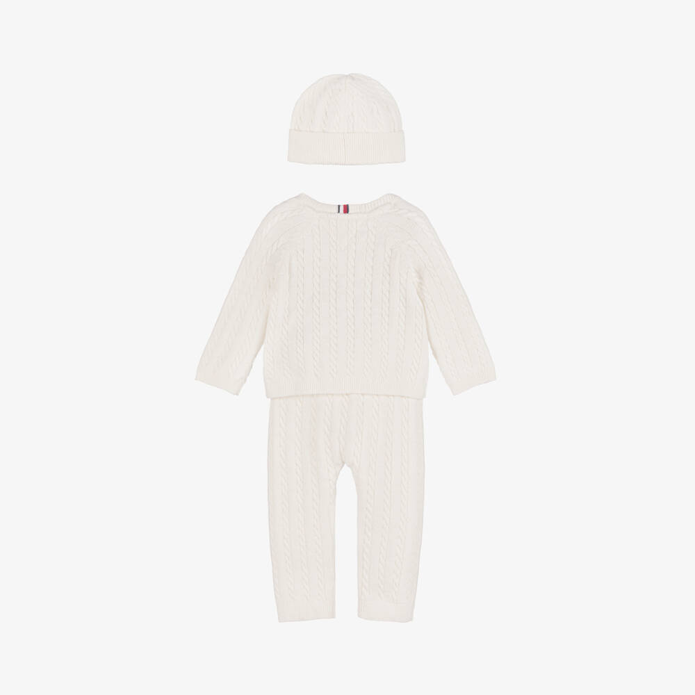 Tommy Hilfiger-Boys Ivory Knit Trousers Ensemble | Childrensalon Outlet