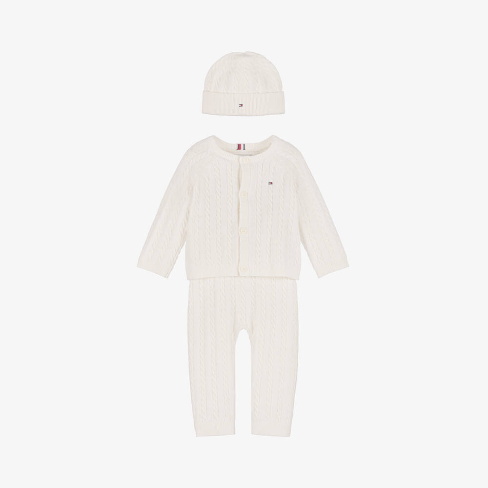 Tommy Hilfiger-Boys Ivory Knit Trousers Ensemble | Childrensalon Outlet