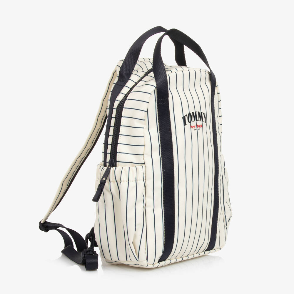 Tommy Hilfiger-Boys Ivory Sports Stripe Backpack | Childrensalon Outlet