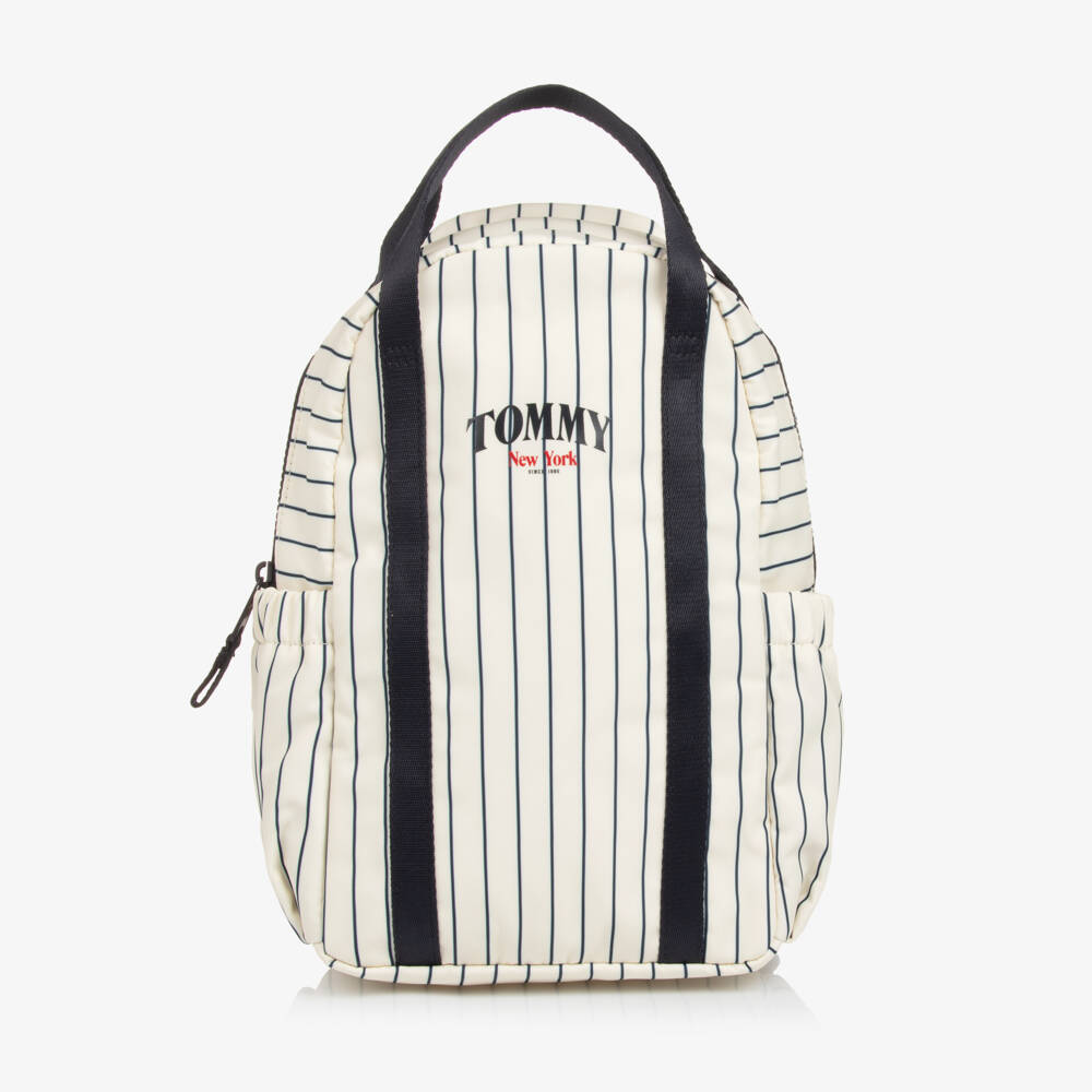 Tommy Hilfiger-Boys Ivory Sports Stripe Backpack | Childrensalon Outlet