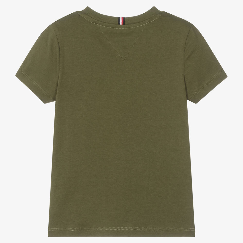 Khaki tommy hilfiger t shirt clearance