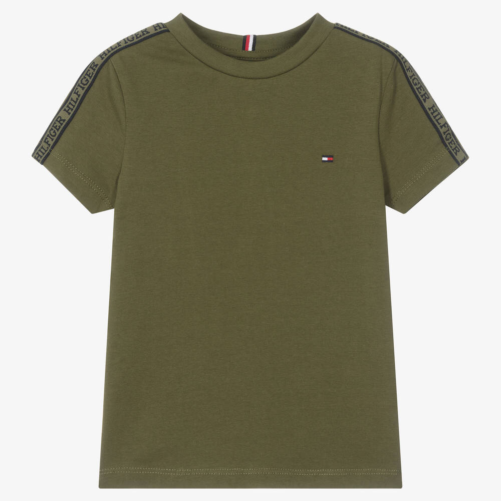 Khaki tommy hilfiger t shirt deals