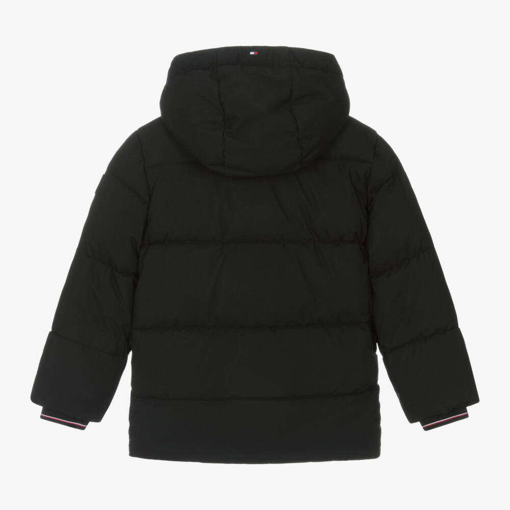 Tommy Hilfiger-معطف منفوخ لون أسود للأولاد | Childrensalon Outlet