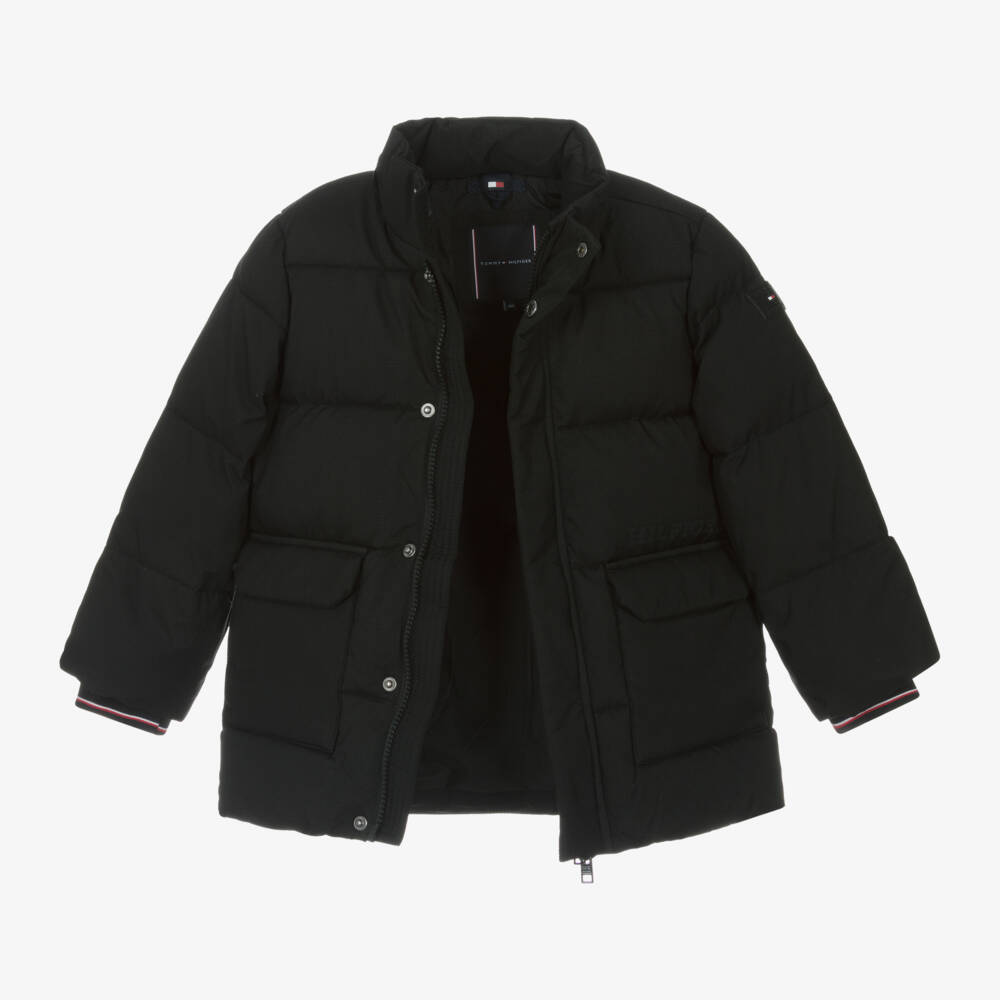 Tommy Hilfiger-معطف منفوخ لون أسود للأولاد | Childrensalon Outlet