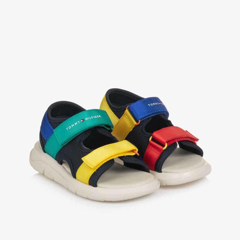 Tommy Hilfiger-Boys Multi-Colour Canvas Velcro Sandals | Childrensalon Outlet