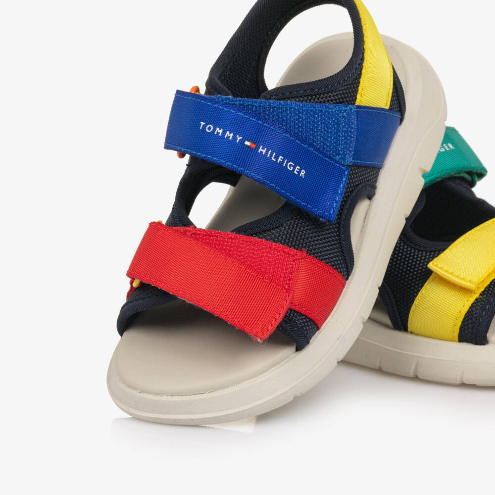 Tommy Hilfiger-Boys Multi-Colour Canvas Velcro Sandals | Childrensalon Outlet