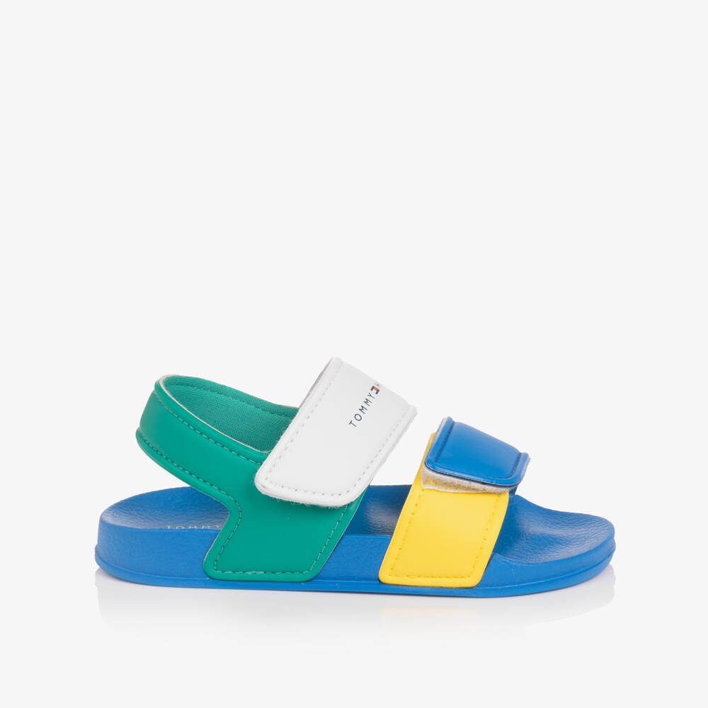 Tommy Hilfiger-Boys Multicolour Moulded Velcro Sandals | Childrensalon Outlet