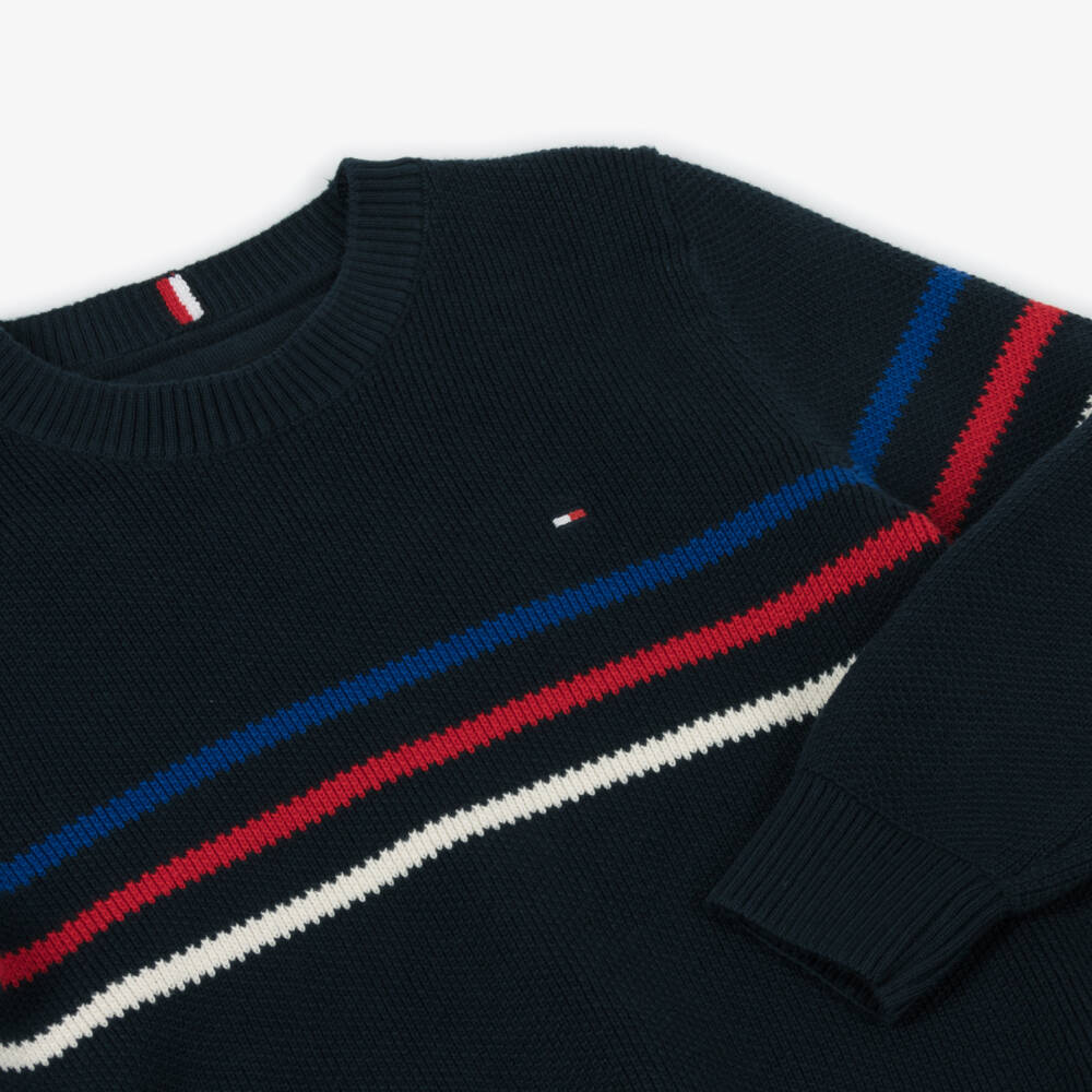 Tommy Hilfiger-Boys Nautical Stripe Cotton Sweater | Childrensalon Outlet