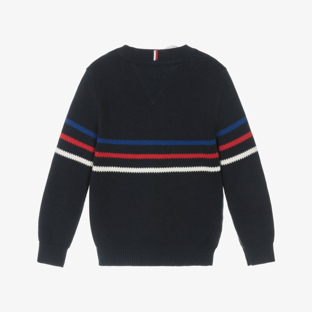 Tommy Hilfiger-Boys Nautical Stripe Cotton Sweater | Childrensalon Outlet