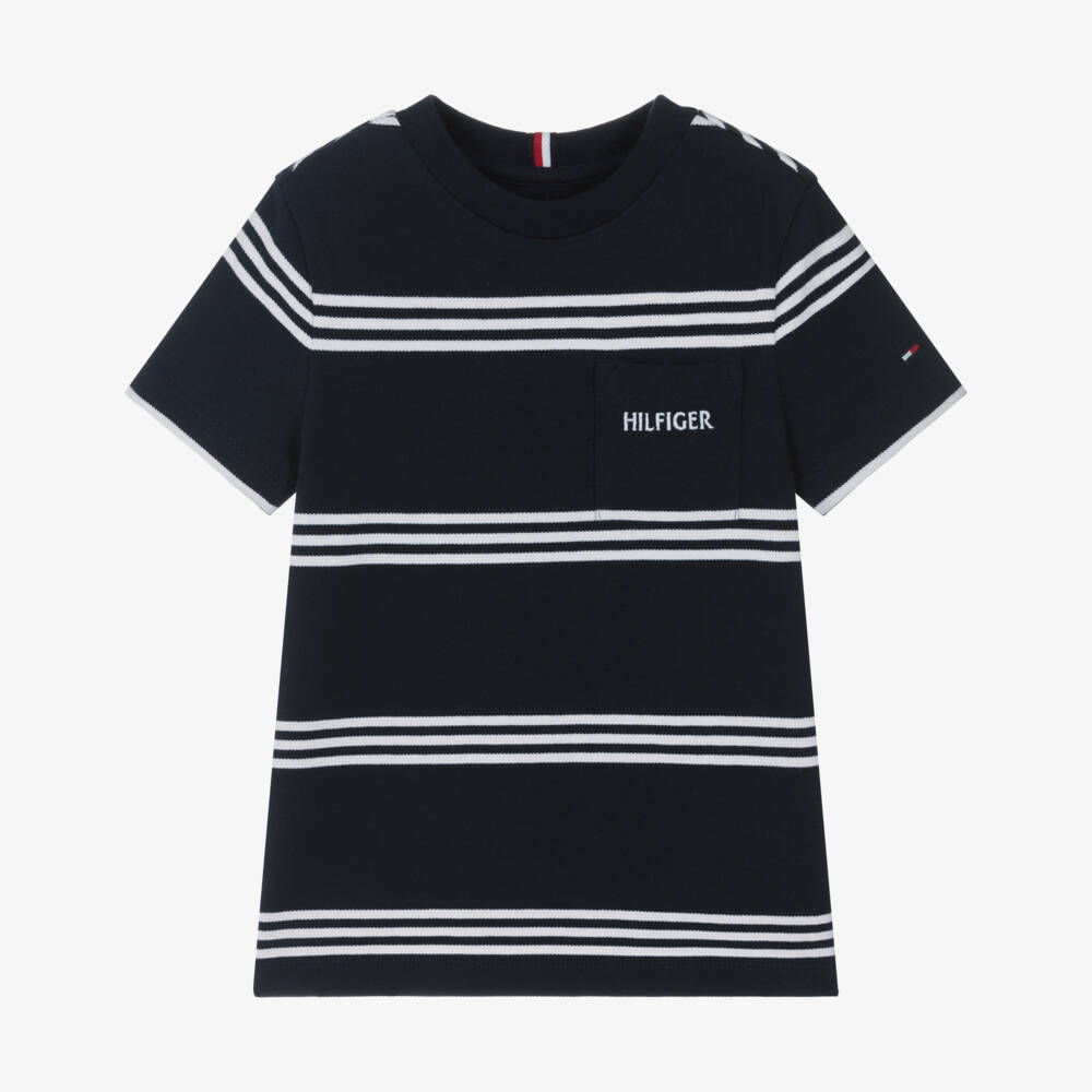 Tommy Hilfiger-Boys Nautical Stripe Cotton Tee | Childrensalon Outlet