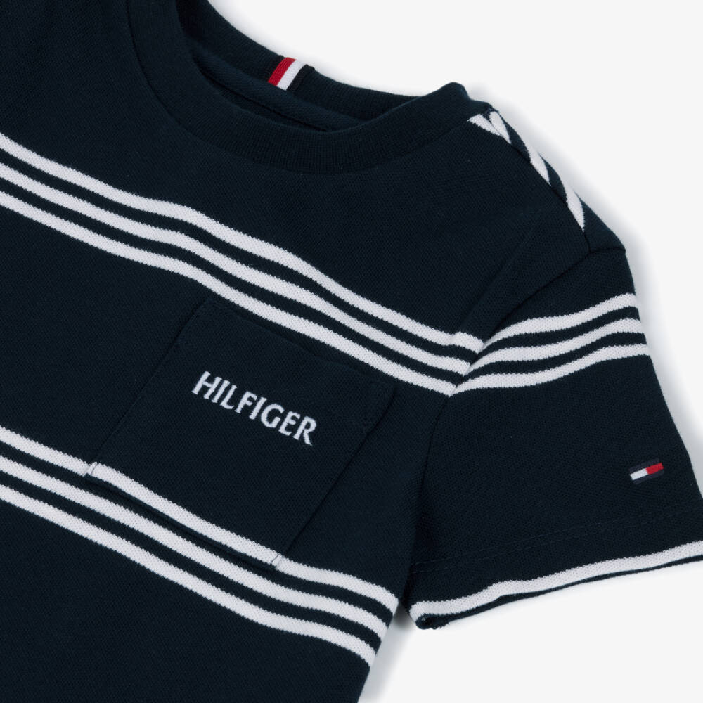 Tommy Hilfiger-Boys Nautical Stripe Cotton Tee | Childrensalon Outlet