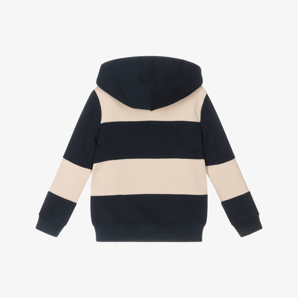 Tommy Hilfiger-Boys Navy & Beige Striped Pullover | Childrensalon Outlet