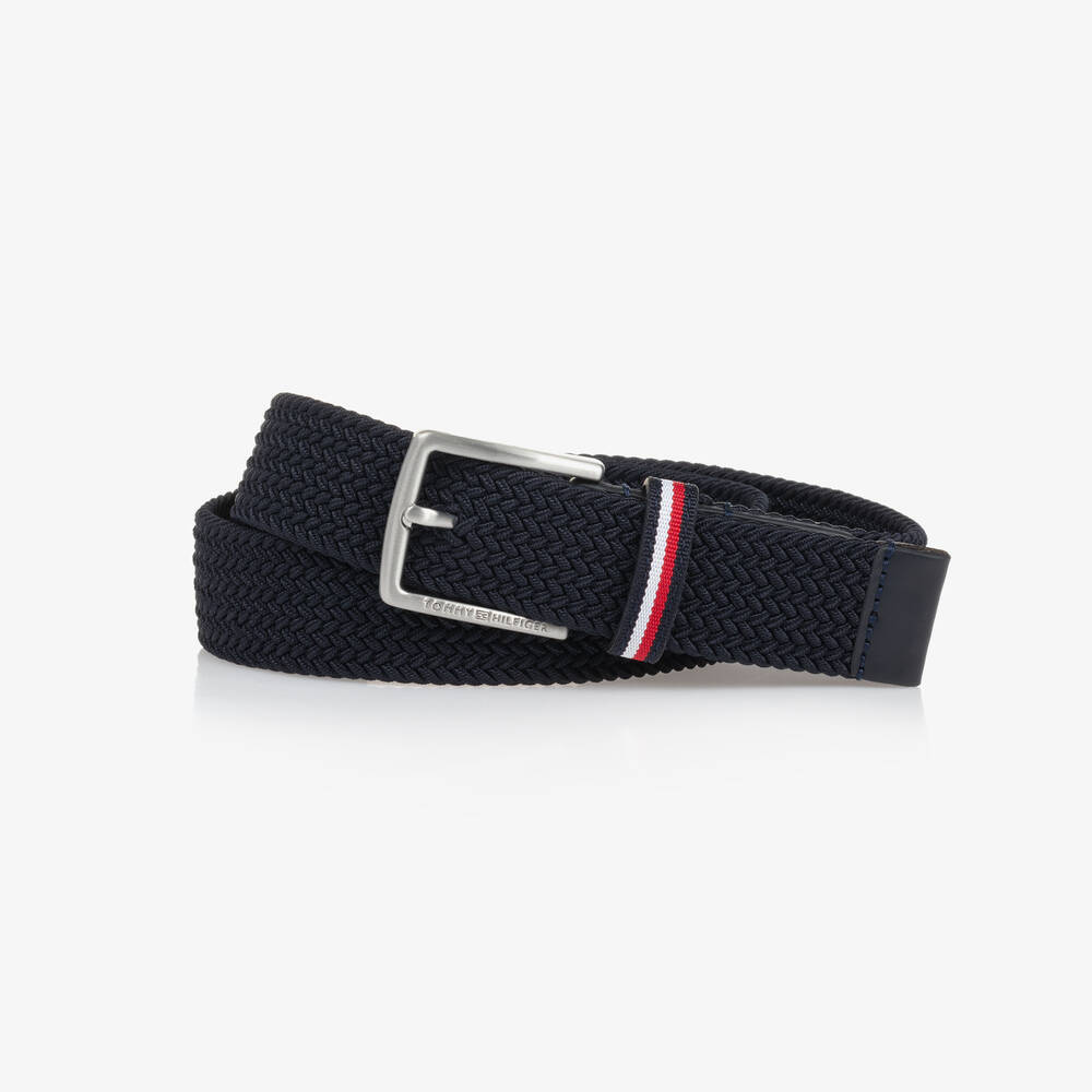 Tommy Hilfiger-Boys Navy Blue Braided Belt | Childrensalon Outlet