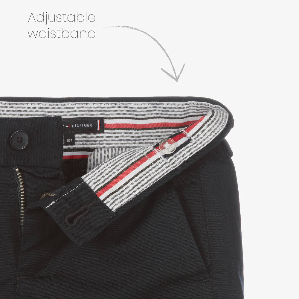 Tommy Hilfiger-Синие хлопковые шорты чинос для мальчиков | Childrensalon Outlet