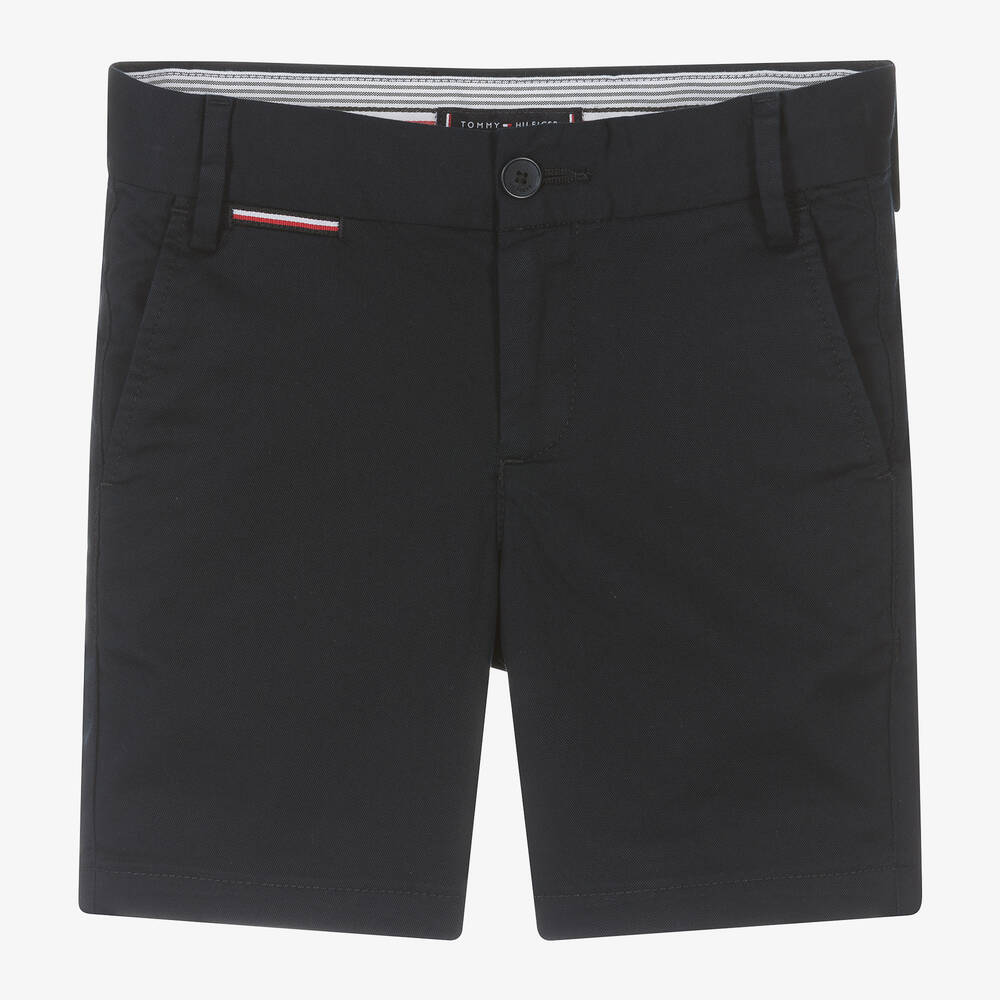 Boys Navy Blue Cotton Chino Shorts