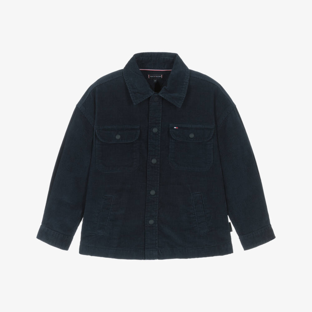 Tommy Hilfiger-Синяя вельветовая рубашка | Childrensalon Outlet
