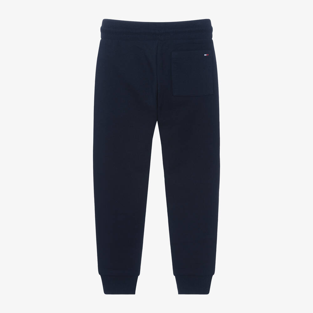 Tommy Hilfiger-Boys Navy Blue Cotton Joggers | Childrensalon Outlet