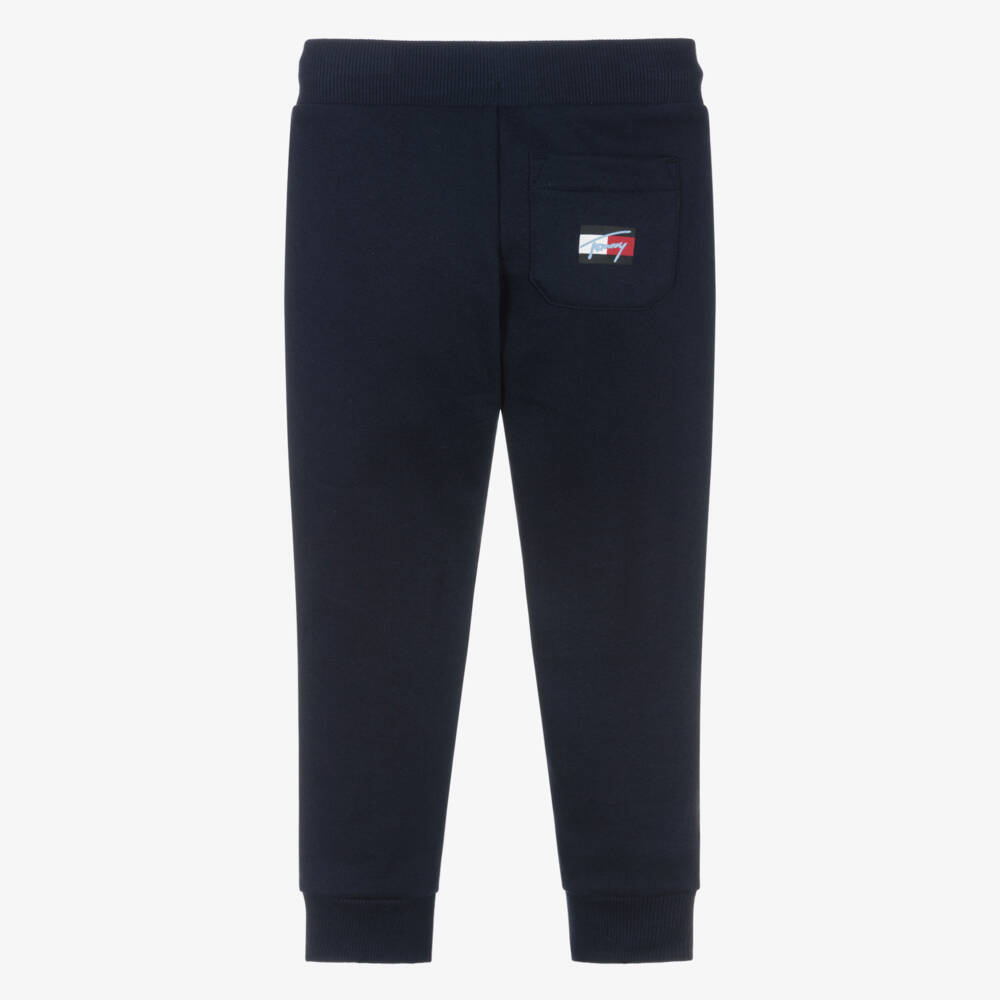 Tommy Hilfiger-بنطلون رياضي أزرق قطني للأولاد | Childrensalon Outlet