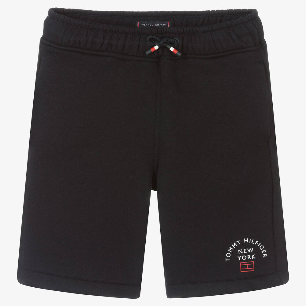 Tommy Hilfiger - Boys Navy Blue Cotton Shorts | Childrensalon