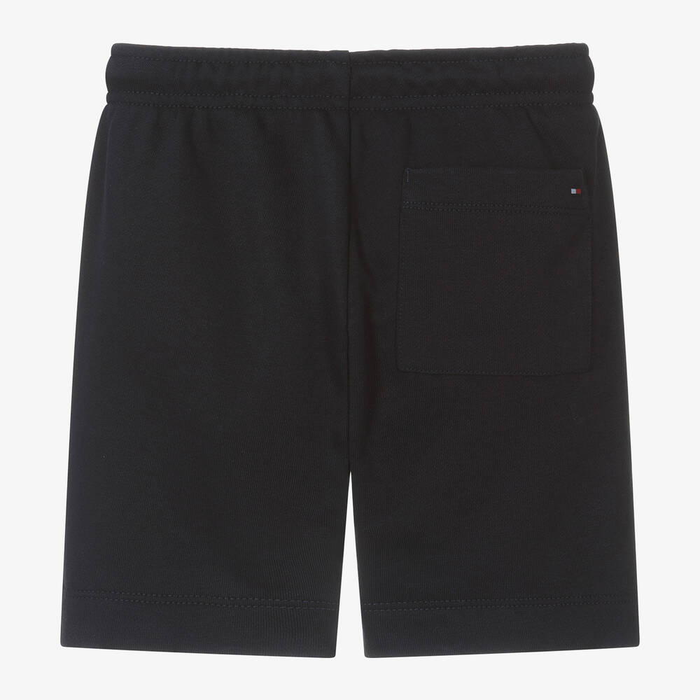 Tommy Hilfiger-Boys Navy Blue Cotton Shorts | Childrensalon Outlet