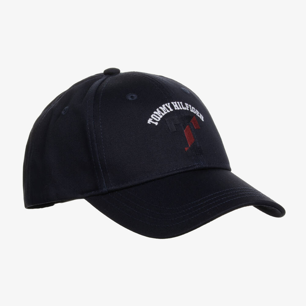 Tommy Hilfiger - Navyblaues College-Baumwoll-Cap | Childrensalon