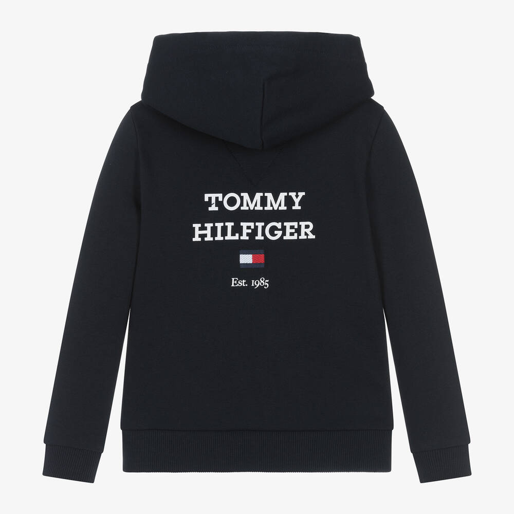 Dark blue tommy hilfiger hoodie outlet