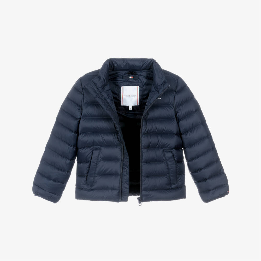 Tommy Hilfiger-Boys Navy Blue Down Padded Puffer Jacket | Childrensalon Outlet